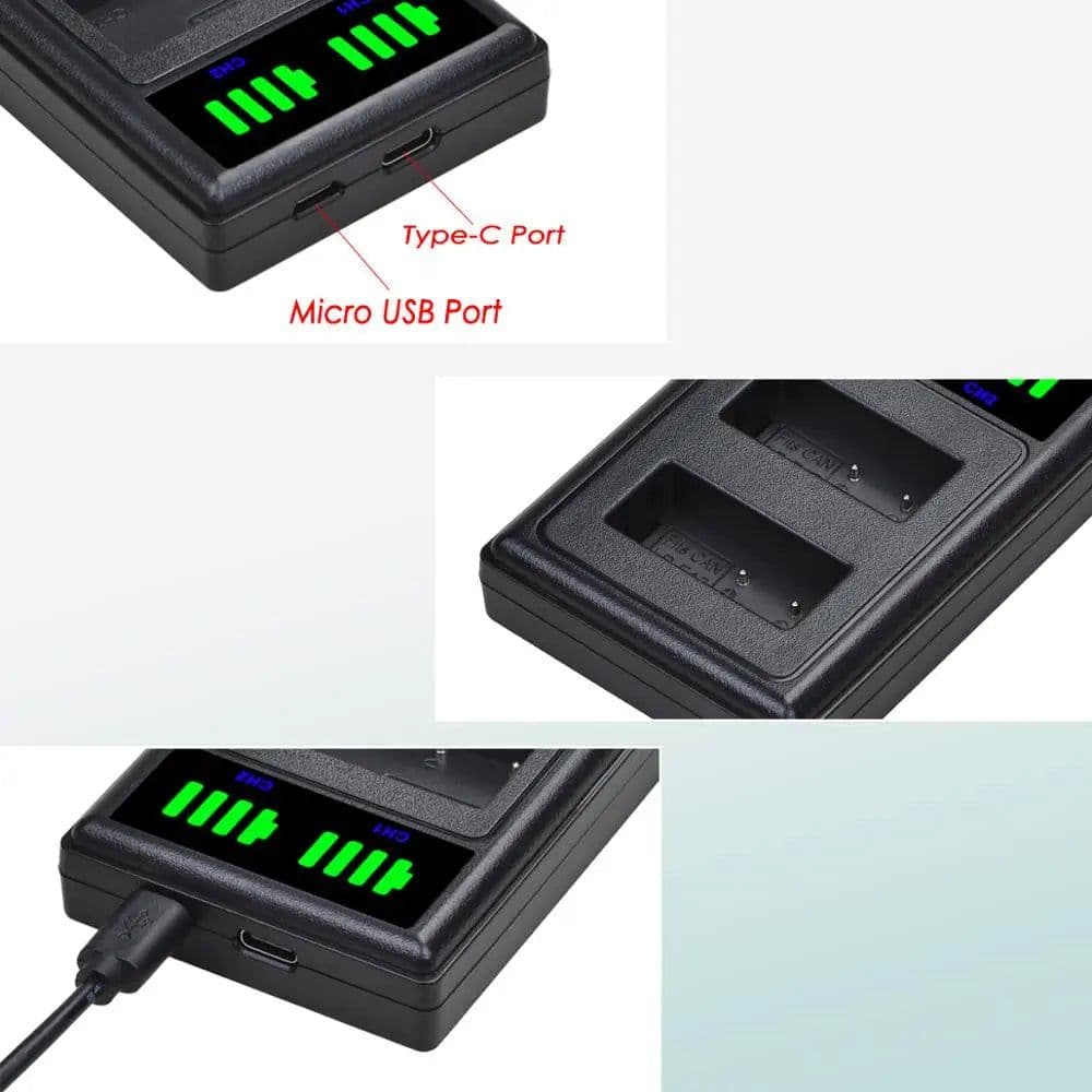 image-Batmax LP-E17 LPE17 LP E17 Camera Battery+NEW LED Dual USB Charger for Canon EOS R8 RP 200D 250D M3 M5 M6 750D 760D T6s 800D T8i