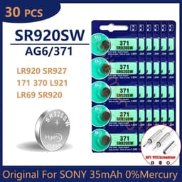 image-Original For SONY AG6 371 SR920SW LR920 SR927 171 370 L921 LR69 SR920 Button Batteries For Watch Toys Remote Cell Coin Battery