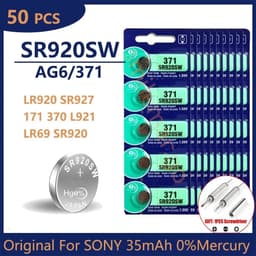 image-Original For SONY AG6 371 SR920SW LR920 SR927 171 370 L921 LR69 SR920 Button Batteries For Watch Toys Remote Cell Coin Battery