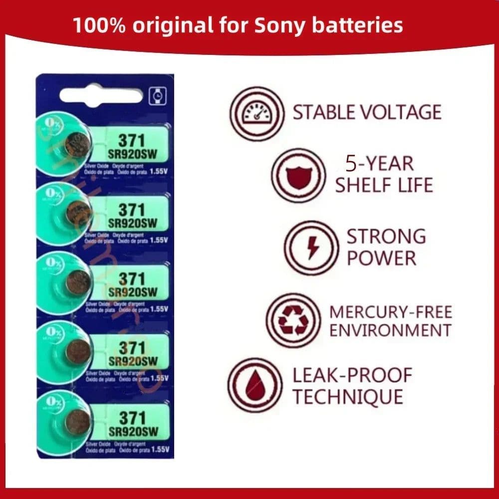 image-Original For SONY AG6 371 SR920SW LR920 SR927 171 370 L921 LR69 SR920 Button Batteries For Watch Toys Remote Cell Coin Battery