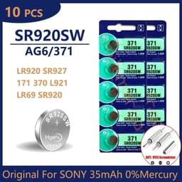 image-Original For SONY AG6 371 SR920SW LR920 SR927 171 370 L921 LR69 SR920 Button Batteries For Watch Toys Remote Cell Coin Battery