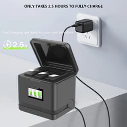 image-Battery For Insta360 Ace Pro +OLED Color Display Charger Case Battery Charge Storage Station For Insta360 Ace Pro Accessories