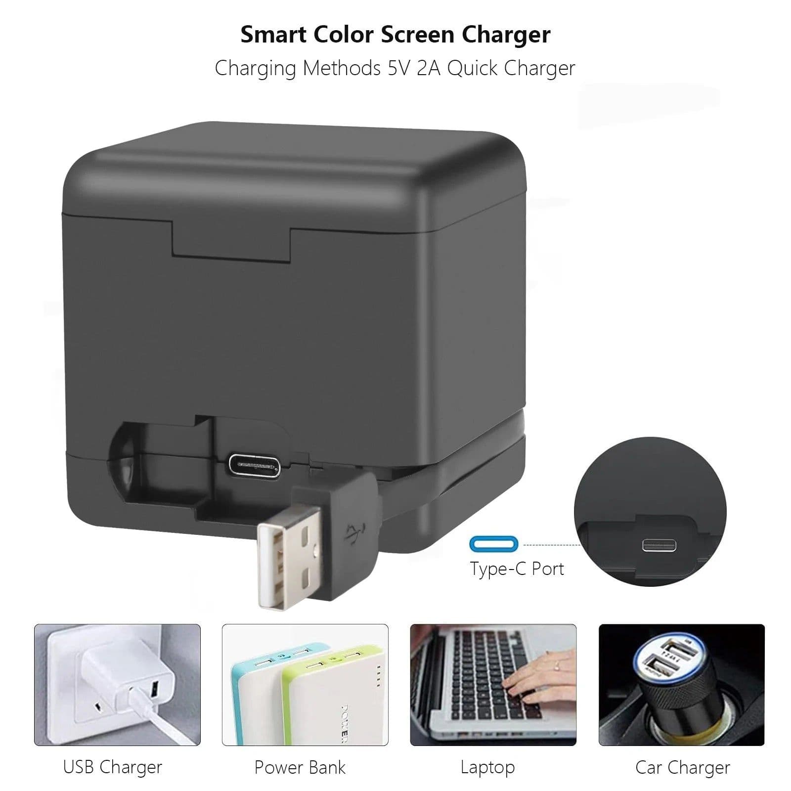 image-Battery For Insta360 Ace Pro +OLED Color Display Charger Case Battery Charge Storage Station For Insta360 Ace Pro Accessories