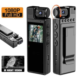 image-NEW Wifi 1080P HD Video Recorder 180° Ratotion Lens Camcorder with Night Vision Portable Conference Outdoor Clip Action Camera