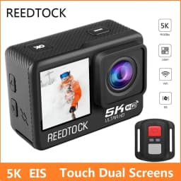image-Action Camera 5K 4K 60FPS 24MP 2.0 Touch LCD Anti-shake Dual Screen WiFi Waterproof Remote Control Webcam Sport Video Recorder