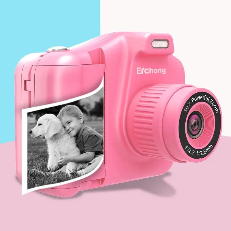 image-Selfie Children Instant Printing Camera 1080P Video HD Screen Child Camera Girls Boys Brithday Gift For 4-12 Years Kids