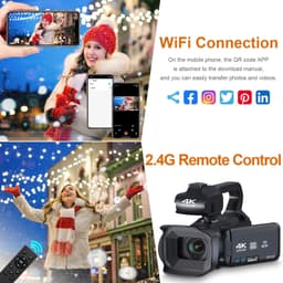 image-4k Camera Professional for Photography 18x Digital Zoom Full HD Camcorder Youtube Video Outdoor Live Streaming Cameras with Wifi