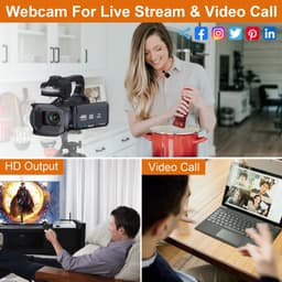 image-4k Camera Professional for Photography 18x Digital Zoom Full HD Camcorder Youtube Video Outdoor Live Streaming Cameras with Wifi