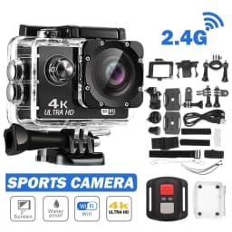 image-Ultra HD 4K Action Camera 1080P/30FPS WiFi 2.0-inch 170D Underwater Waterproof Helmet Video Recording Go Cameras Sports Cam Pro
