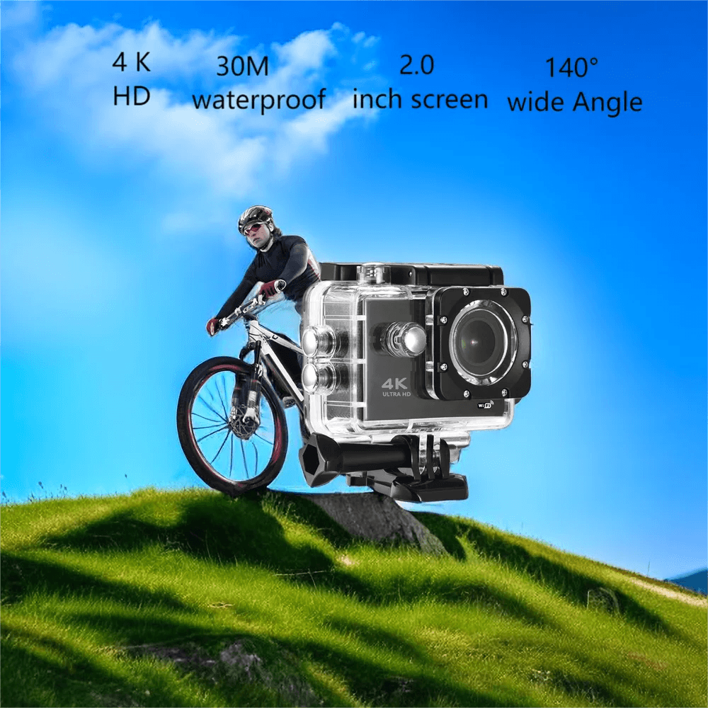 image-Action CamerasWirelessRemote Control 4k Waterproof Wifi Time-Lapse ShootingTrail Amera go pro Submersible Camera for Motorcycle