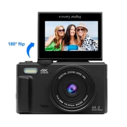 image-Compact Digital Photography Camera 4K 18X Digital Zoom Vintage Vlog Video Recorder YouTube 180° Flip Screen Selfile WiFi Web Cam