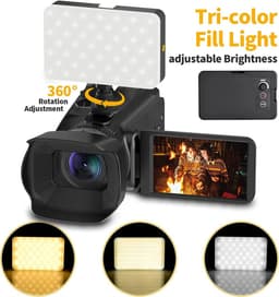 image-4K 60FPS Digital Video Camera 64MP Photography Youtube Vlog Camcorder For Live Stream Webcam 18X Zoom 4 Inch Rotate Touch Screen