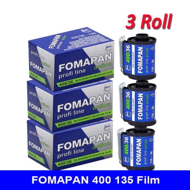 image-3ROLL NEW Fomapan Classic 100/200/400 135 Kinetoscope Move Films Classic Black And White Subpackage Rolls 36 Exposure Per Roll