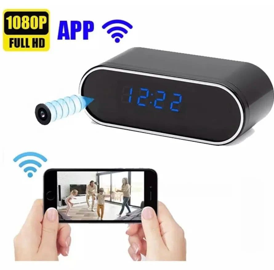 image-Alarm Clock Mini Camera 1080P HD APP Wifi Wireless IR Night Vision DVR Motion Detection Surveillance Security Recorder Monitor