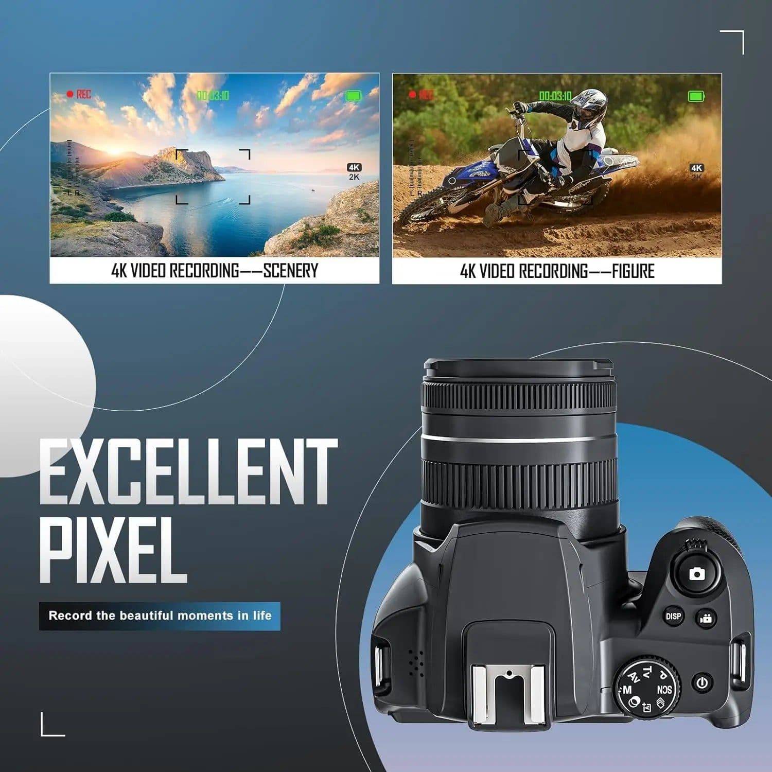 image-G-Anica Digital Camera, 4k&64MP Cameras for Photography ,Video Camera,40X zoom Camera for YouTube with Flash, WiFi & HDMI Output