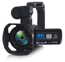 image-Full HD 8k Professional Video Camera 48MP WiFi Camcorder Digital 16X Zoom Streaming Auto Focus Cam