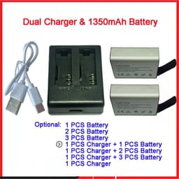 image-1050/1350 MAH Large Capacity Lithium Battery For Waterproof Sport Camera Action Camera Battery Life 1-3 Hours