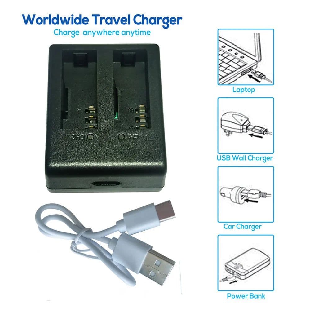 image-1050/1350 MAH Large Capacity Lithium Battery For Waterproof Sport Camera Action Camera Battery Life 1-3 Hours