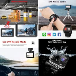 image-Action Camera F6W Wireless Mic 5K 4K60FPS 48MP 2.2" Touch LCD EIS Dual Screen Wi-Fi 170D Waterproof 30M 8X Zoom Sports Camera