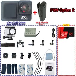 image-Action Camera F6W Wireless Mic 5K 4K60FPS 48MP 2.2" Touch LCD EIS Dual Screen Wi-Fi 170D Waterproof 30M 8X Zoom Sports Camera