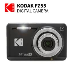 image-KODAK PIXPRO FZ55-RD 16MP Digital Camera 5X Optical Zoom 28mm Wide Angle 1080P Full HD Video 2.7" LCD Vlogging Camera