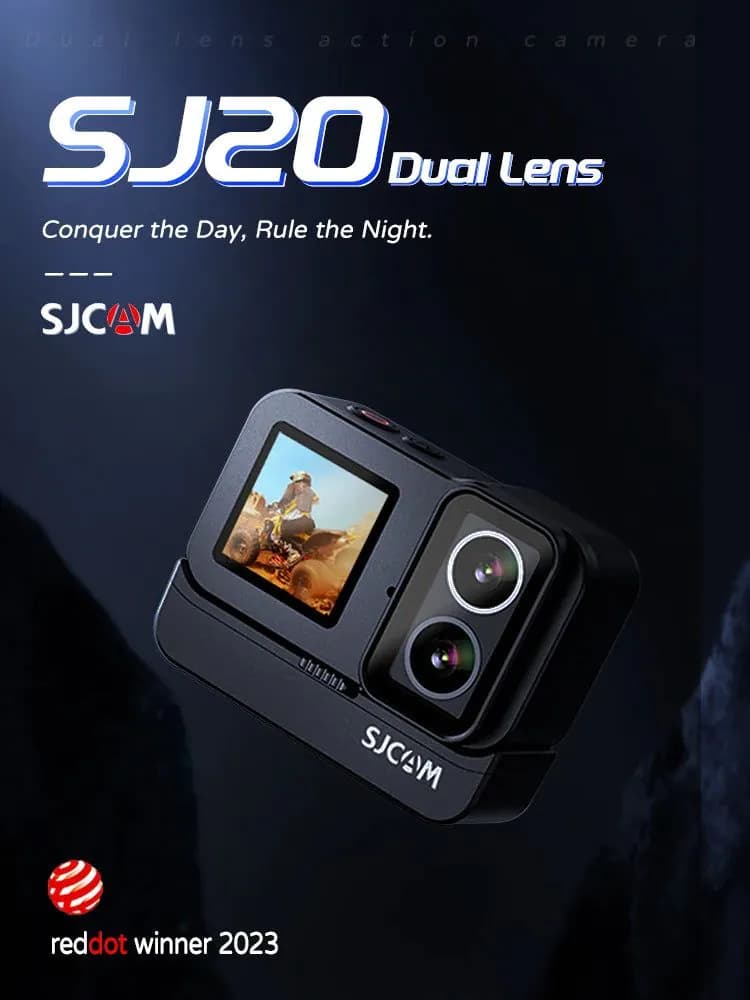 image-SJCAM SJ20 Dual cameras Dual Lens 4K Action Camera Waterproof 5G WiFi Touch Screen action cam camera sport helmet New In 2024