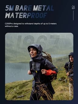 image-SJCAM C200 Pro 4K Action Camera with Portable Body 5M Waterproof FHD 6-Axis GYRO Video Body 5G WiFi Night Vision Sports DV