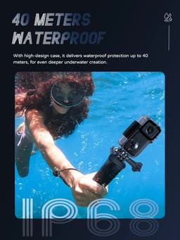 image-SJCAM C200 Pro 4K Action Camera with Portable Body 5M Waterproof FHD 6-Axis GYRO Video Body 5G WiFi Night Vision Sports DV