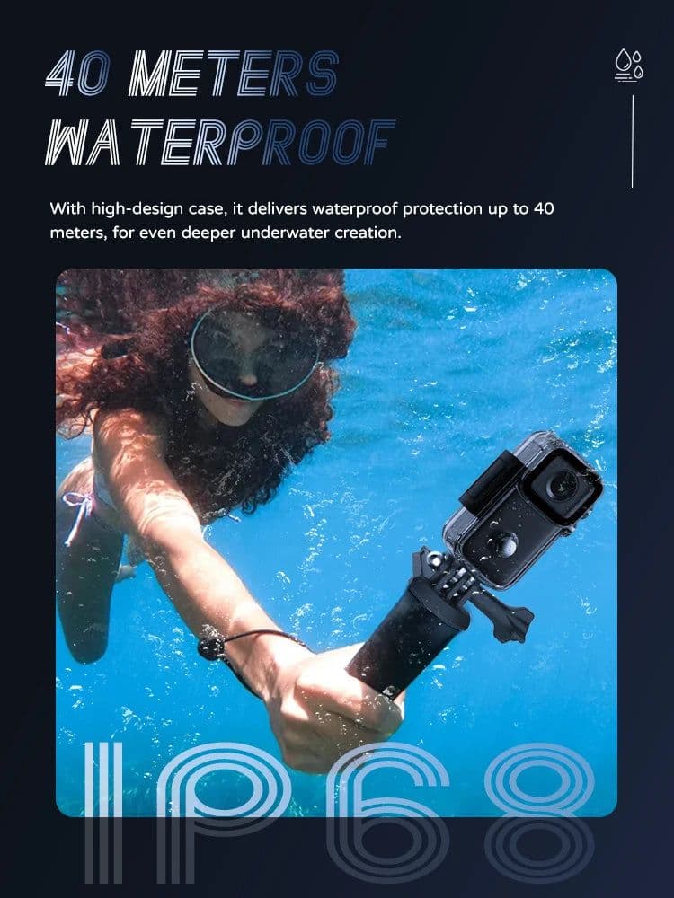 image-SJCAM C200 Pro 4K Action Camera with Portable Body 5M Waterproof FHD 6-Axis GYRO Video Body 5G WiFi Night Vision Sports DV