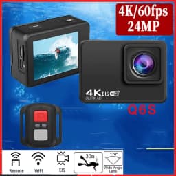 image-Q6S Action Camera Ultra HD 4K/60fps 24MP WiFi 2" IPS Screen170D Underwater 30M Anti-Shake With Sony 386 Lens Helmet Video Camera