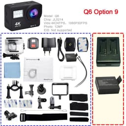 image-Q6S Action Camera Ultra HD 4K/60fps 24MP WiFi 2" IPS Screen170D Underwater 30M Anti-Shake With Sony 386 Lens Helmet Video Camera