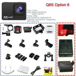 image-Q6S Action Camera Ultra HD 4K/60fps 24MP WiFi 2" IPS Screen170D Underwater 30M Anti-Shake With Sony 386 Lens Helmet Video Camera