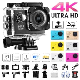 image-Original Ultra HD 4K Action Camera 1080P/30fps WiFi 2.0-inch Screen 170D Waterproof Underwater Helmet GO Recording Cameras Pro