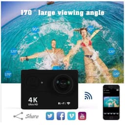 image-Original Ultra HD 4K Action Camera 1080P/30fps WiFi 2.0-inch Screen 170D Waterproof Underwater Helmet GO Recording Cameras Pro