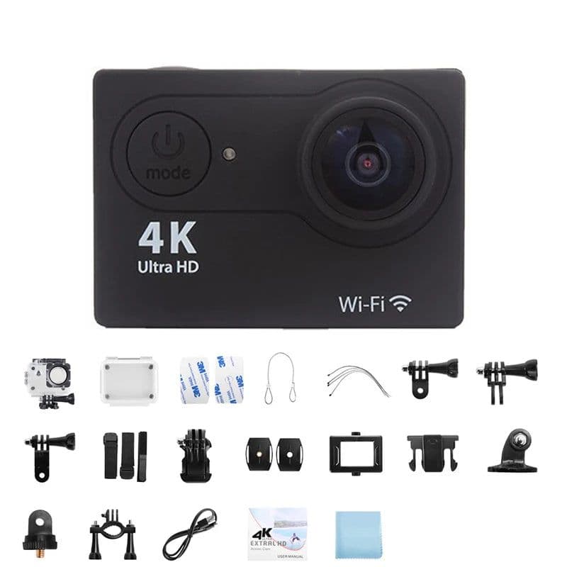 image-Original Ultra HD 4K Action Camera 1080P/30fps WiFi 2.0-inch Screen 170D Waterproof Underwater Helmet GO Recording Cameras Pro