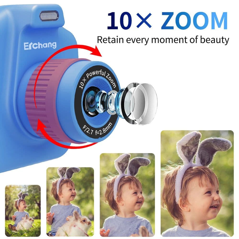 image-Kids Digital Photo Camera Children‘s Instant Printing Camera 10x Digital Zoom Child Camera Video Boy's Birthday Gift