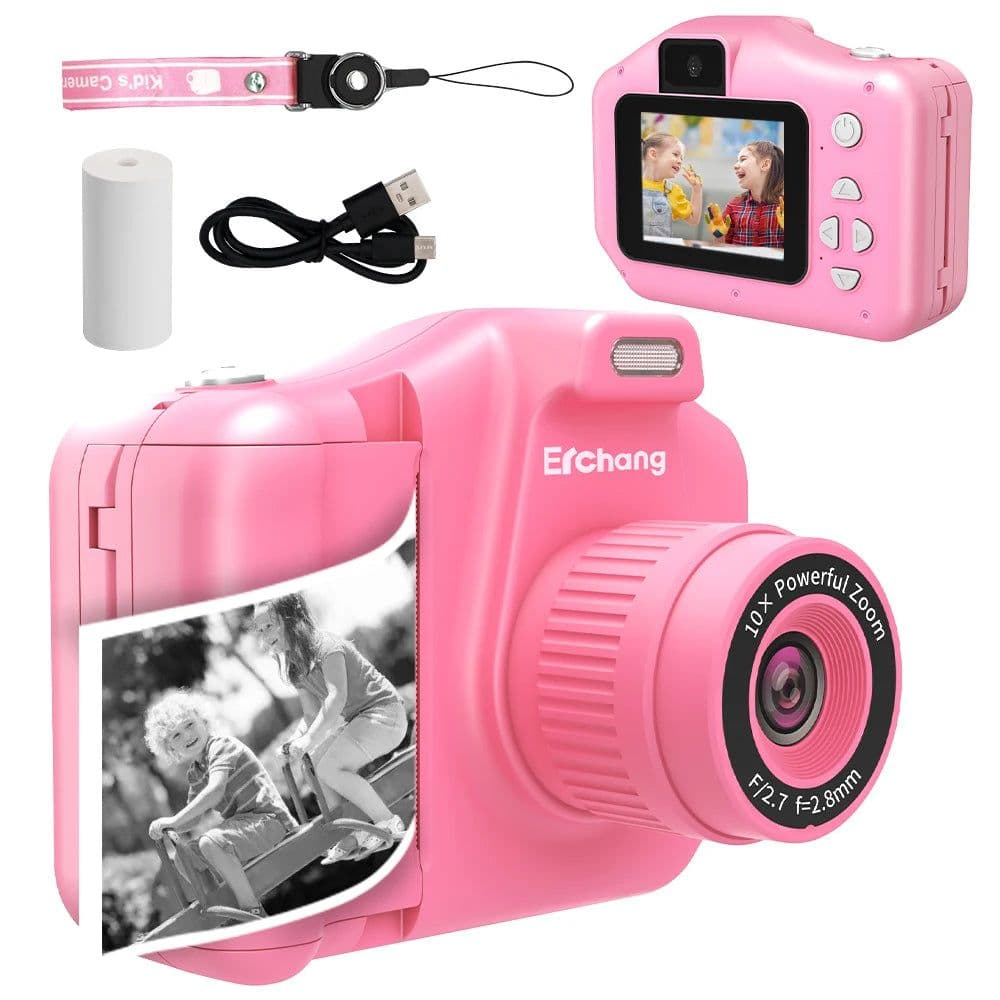 image-Kids Digital Photo Camera Children‘s Instant Printing Camera 10x Digital Zoom Child Camera Video Boy's Birthday Gift