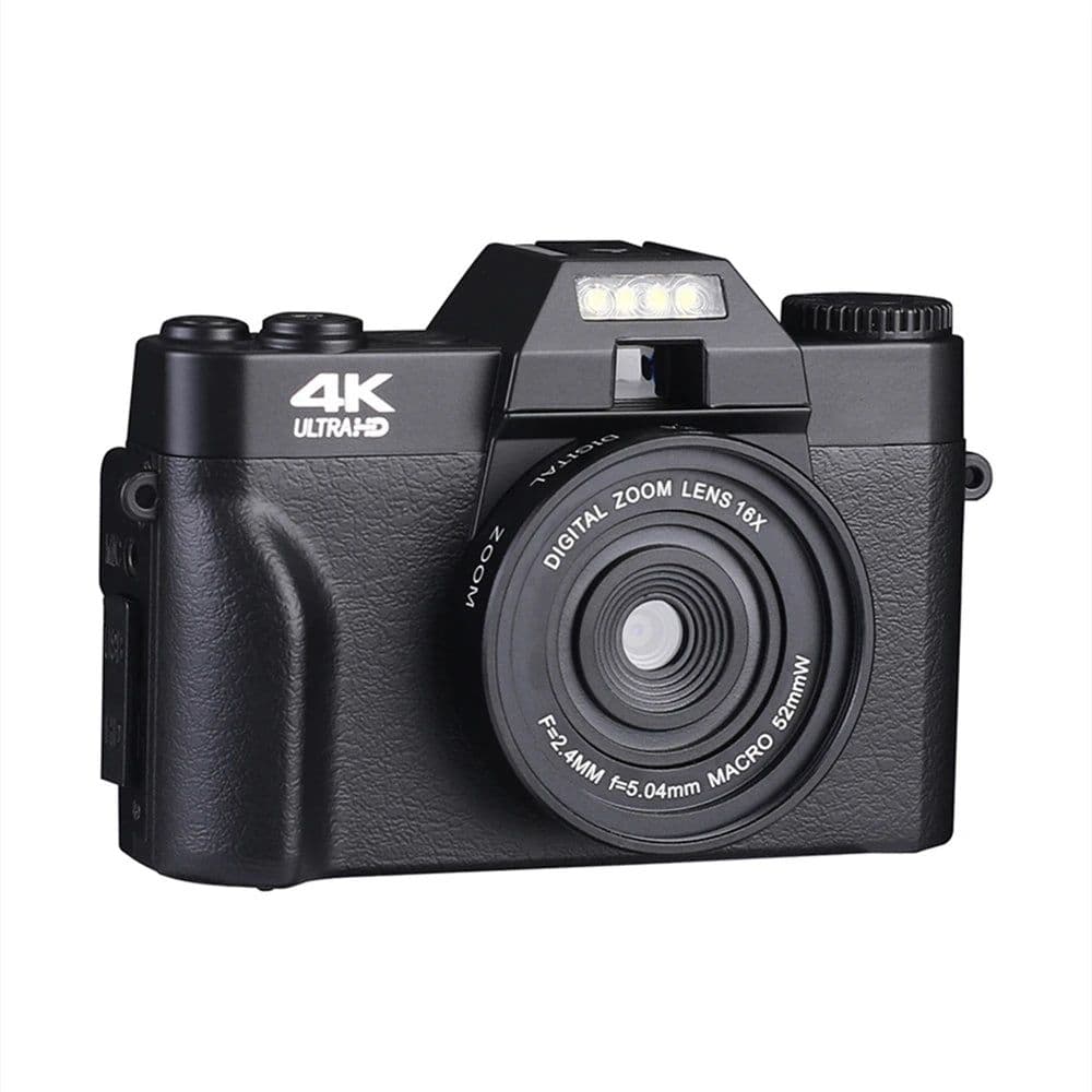 image-Compact Digital Photography Camera 4K WIFI Web Cam Vintage Vlog Video Recorder YouTube 48MP Camcorder 3" Flip Screen Macro Lens