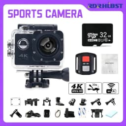 image-Action Camera 4k30fps Wifi anti-shake Waterproof Outdoor Subminiature Mini Stabilized Bicycle Cam Camera Motorcycle Helmet