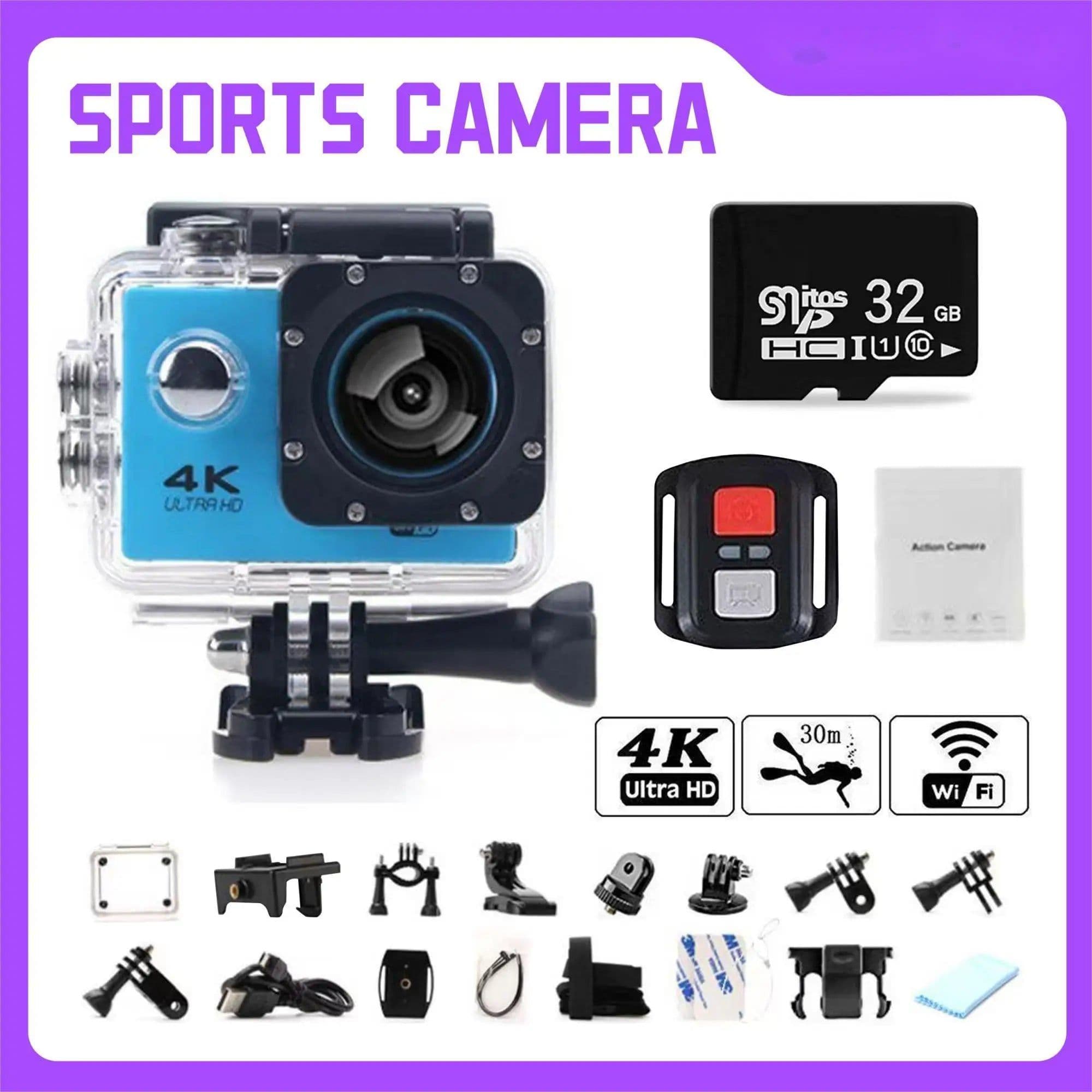 image-Action Camera 4k30fps Wifi anti-shake Waterproof Outdoor Subminiature Mini Stabilized Bicycle Cam Camera Motorcycle Helmet