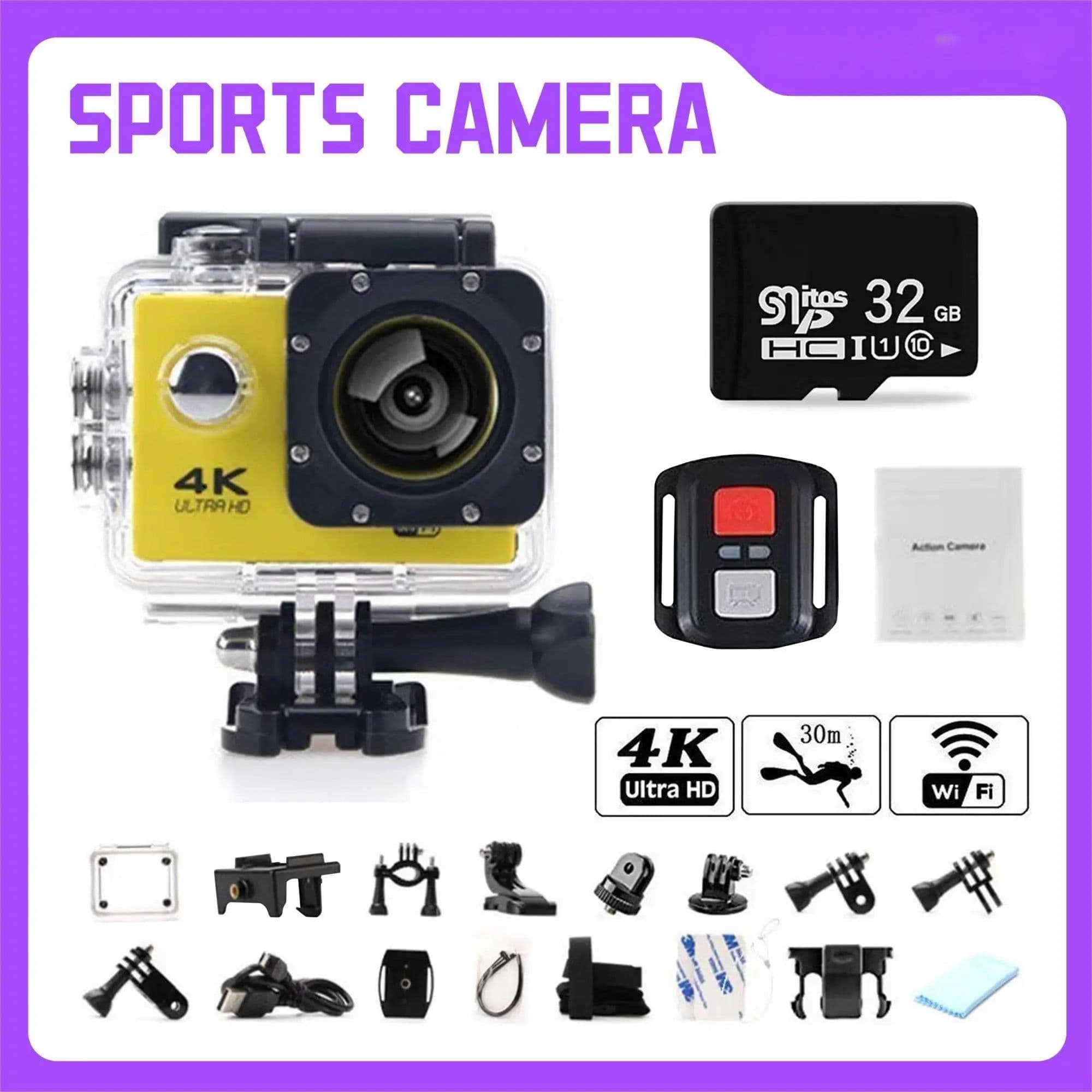image-Action Camera 4k30fps Wifi anti-shake Waterproof Outdoor Subminiature Mini Stabilized Bicycle Cam Camera Motorcycle Helmet
