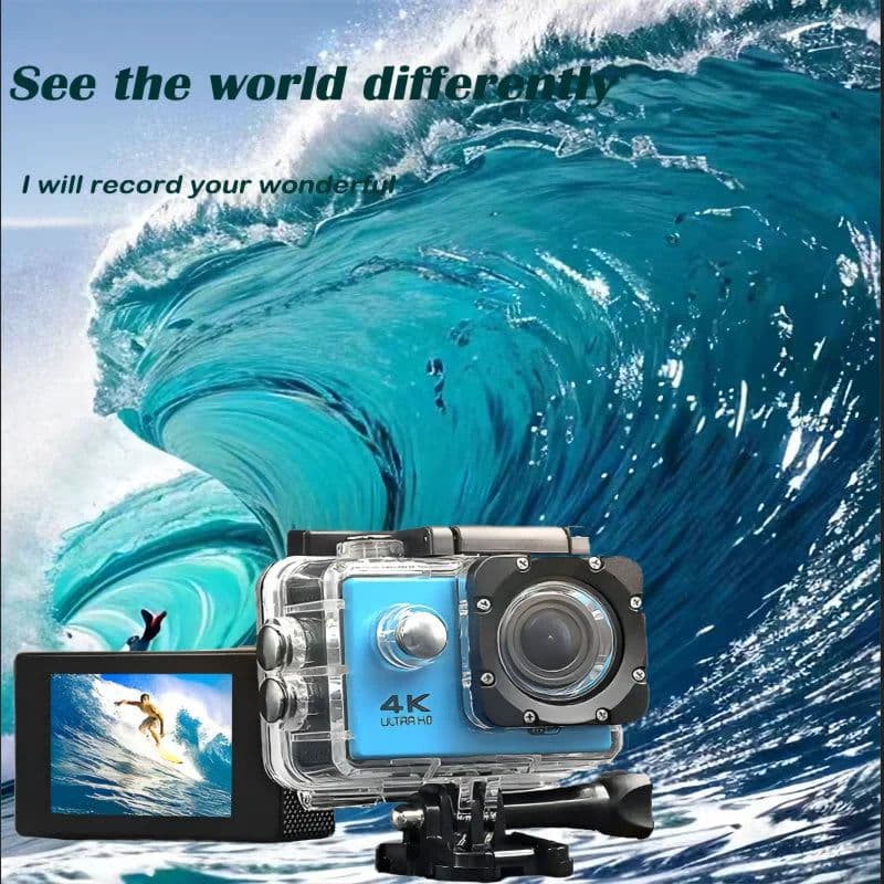 image-Action Camera 4k30fps Wifi anti-shake Waterproof Outdoor Subminiature Mini Stabilized Bicycle Cam Camera Motorcycle Helmet