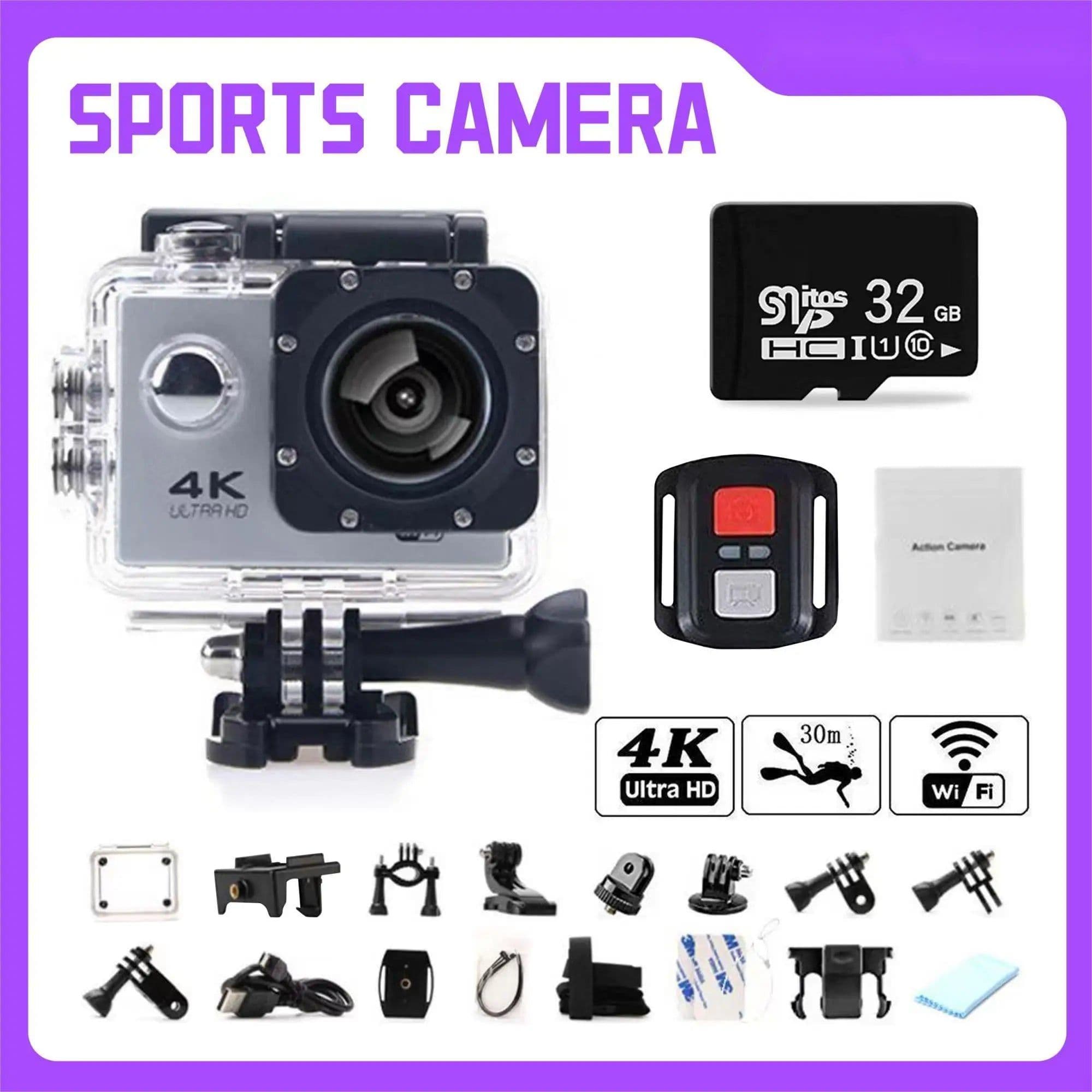 image-Action Camera 4k30fps Wifi anti-shake Waterproof Outdoor Subminiature Mini Stabilized Bicycle Cam Camera Motorcycle Helmet