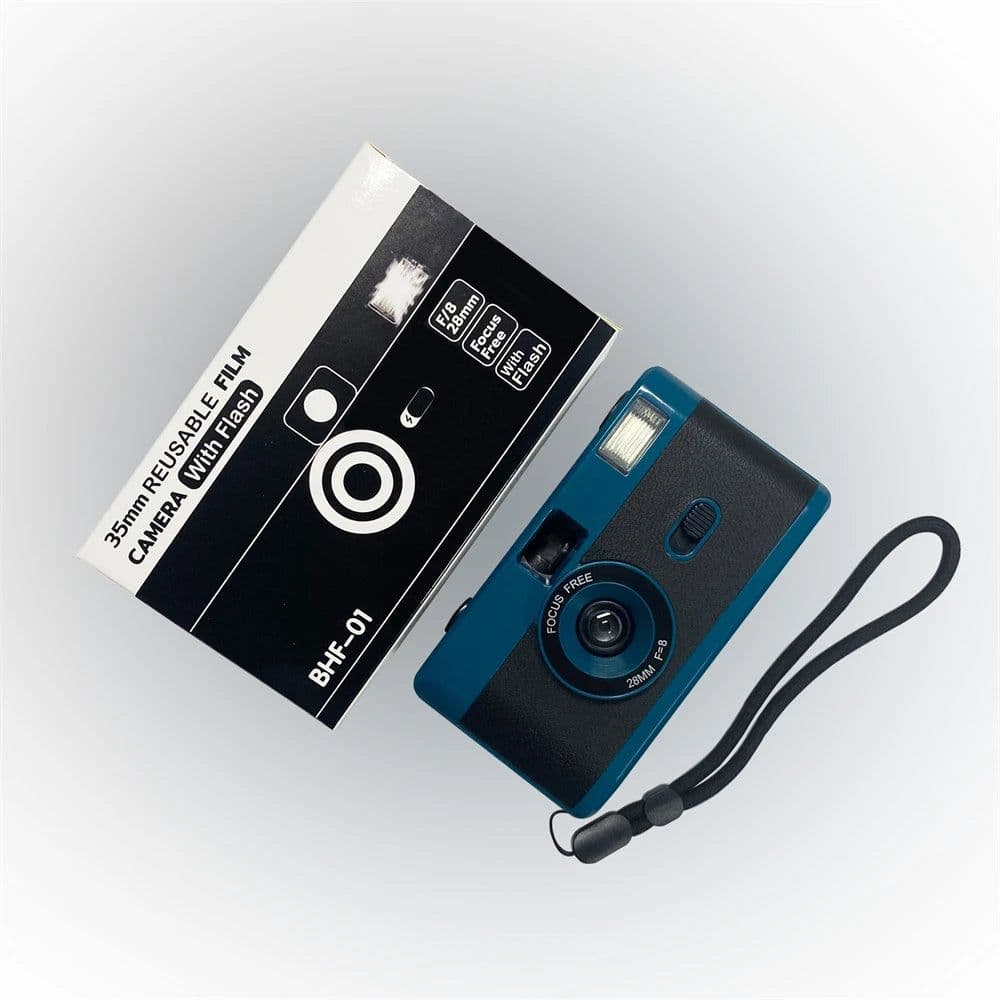 image-Non Disposable Reusable Camera 35 MM, Flash Reusable Retro Camaras de Pelicula, Vintage Lomo 35MM Film Camera For Kodak Film