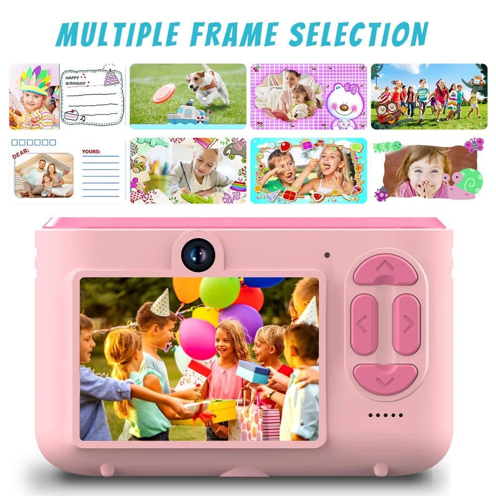 image-New Kids Digital Camera Dual Camera HD 720P Video Selfie Snap Camera USB Charging Color Display Children Birthday Gift Kid Baby