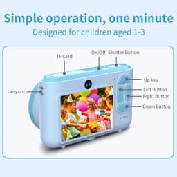 image-New Kids Digital Camera Dual Camera HD 720P Video Selfie Snap Camera USB Charging Color Display Children Birthday Gift Kid Baby