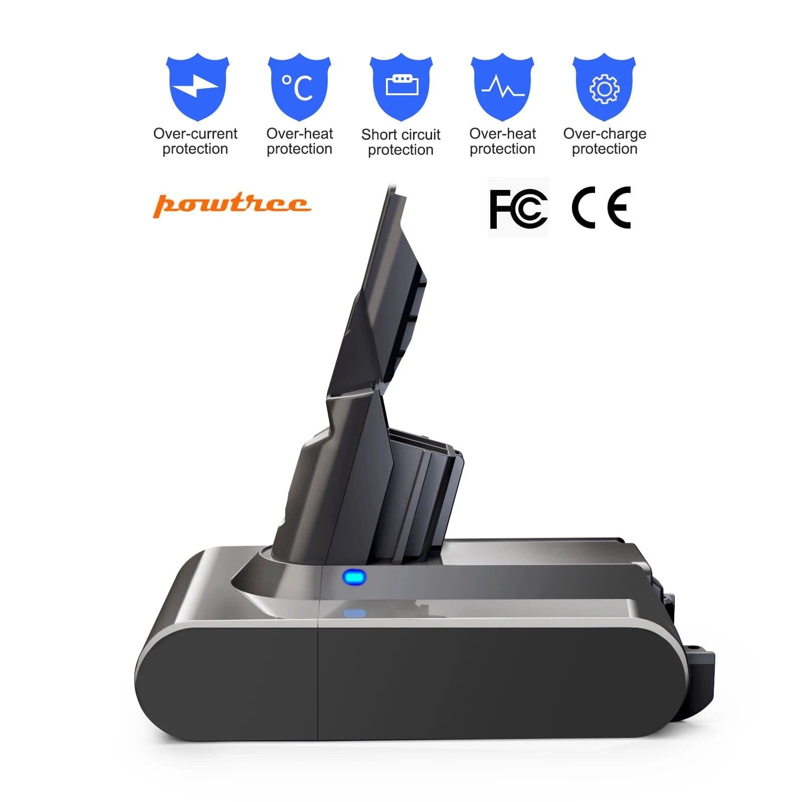 image-6000mAh For Dyson V7 SV11 Battery Absolute Animal Fluffy Replacement Battery Dyson V7 SV11 Handheld Vacuum Cleaner Battery