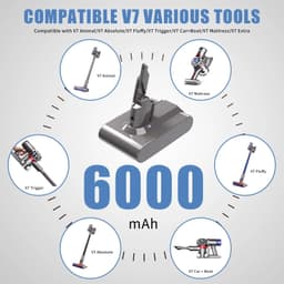 image-6000mAh For Dyson V7 SV11 Battery Absolute Animal Fluffy Replacement Battery Dyson V7 SV11 Handheld Vacuum Cleaner Battery