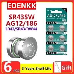 image-2-50pcs 1.55V AG12 LR43 AG 12 SR43 186 386 LR1142 V12GA Button Batteries SR43W SR1142 Cell Coin Watch Toys Remote Battery