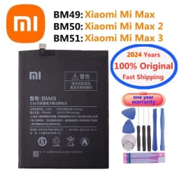 image-2024 Years Xiao mi BM49 BM50 BM51 100% Original Battery For Xiaomi Mi Max 2 3 Max2 Max3 Mobile Phone Replacement Battery Bateria